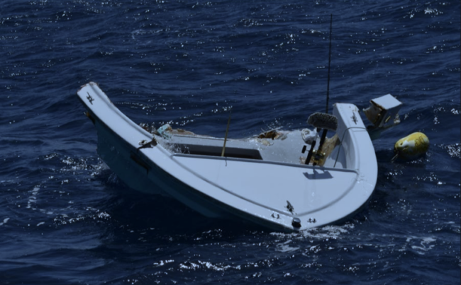 Destroyed Fishing Boat destroyed fishing boat