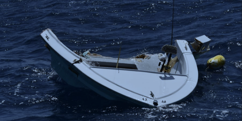 Destroyed Fishing Boat destroyed fishing boat